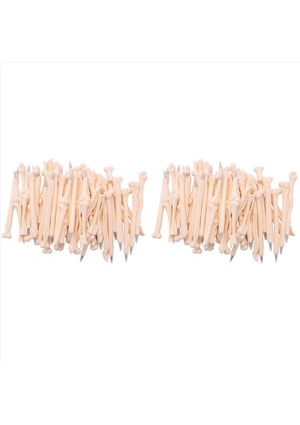 100 Adet/lot Kalem Yazma Malzemeleri Kemik Şekli Tükenme Kalemleri Yeni Yaratıcı Okulu Tedarik-Mavi Mürekkep (Yurt Dışından)