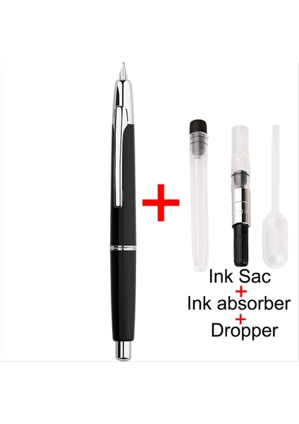 Reçine Çeşmesi Kalemi Ekstra Ince Nib 0 4mm Mürekkep Kalem Dönüştürücü Siyah (Gümüş Klip) Yazmak Için (Yurt Dışından) fiyatları