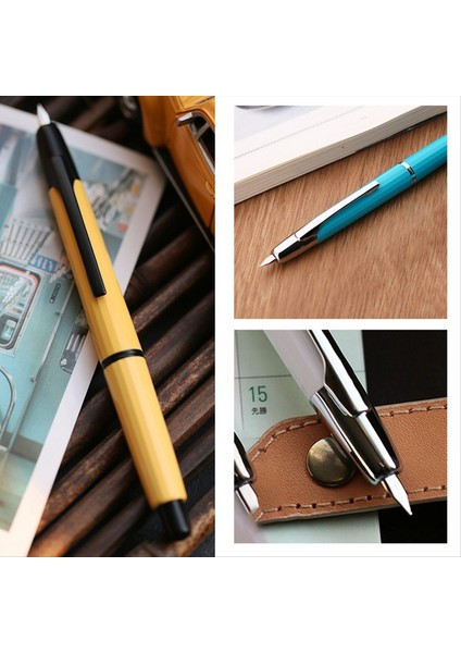 Reçine Çeşmesi Kalemi Ekstra Ince Nib 0 4mm Mürekkep Kalem Dönüştürücü Siyah (Gümüş Klip) Yazmak Için (Yurt Dışından) indirimleri