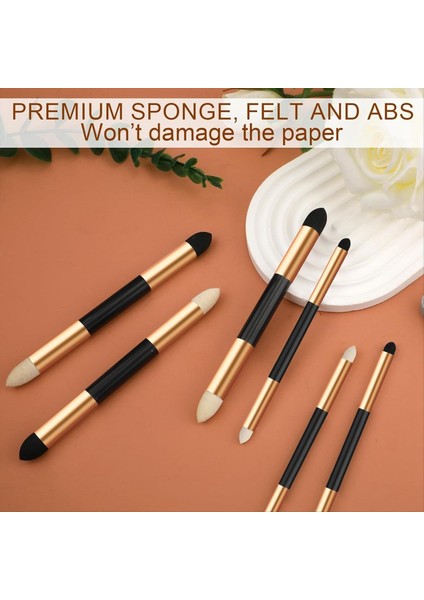 6pcs Sanatçı Karıştırma Sünger Kalemi 2 Boyutlar Çift Başlı Detay Karıştırma Güdük Kalem Eskiz Kalem Fırçası (Yurt Dışından) modelleri