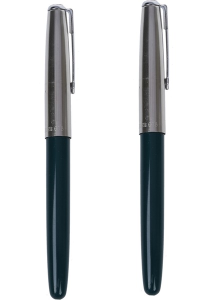 2x 616 Çeşme Kalem Kapşonlu Gümüş Nib Yeşil Namlu Küçük Vintage (Yurt Dışından)