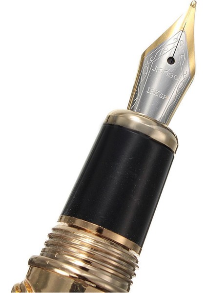 Jinhao 2pcs Lüks 18KGP 0 5mm Altın Ejderha Dragon Çeşme Pen Pen (Yurt Dışından) fırsatları