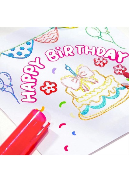 12 Renk Parıltılı Jel Kalem Setleri Anahat Işaretleyici Çift Çizgi Kalem Parıltısı Işaretleyicileri Yazma Için Renkli Sanat Kalemleri (Yurt Dışından) indirimleri