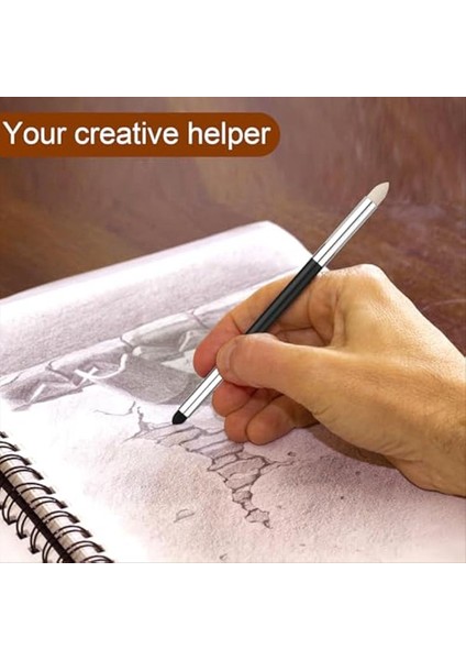 6pcs Sanatçı Harmanlama Sünger Kalemi Çift Başlı Karıştırma Güdük Kalem Eskiz Fırçası Çizim Köpük Blender Sopa Blender Aracı (Yurt Dışından) fırsatları