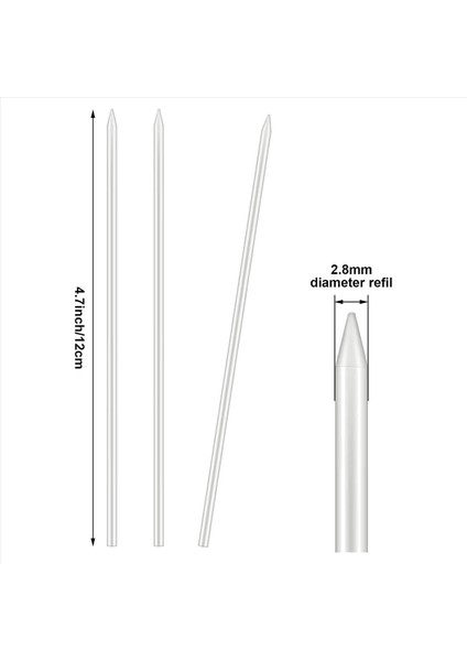 96 Adet Marangoz Kalem Kurşun Doldurmalar 2 8 mm Beyaz Katı Mekanik Marangoz Kalemleri Doldurma Değiştirme (Yurt Dışından) fırsatları