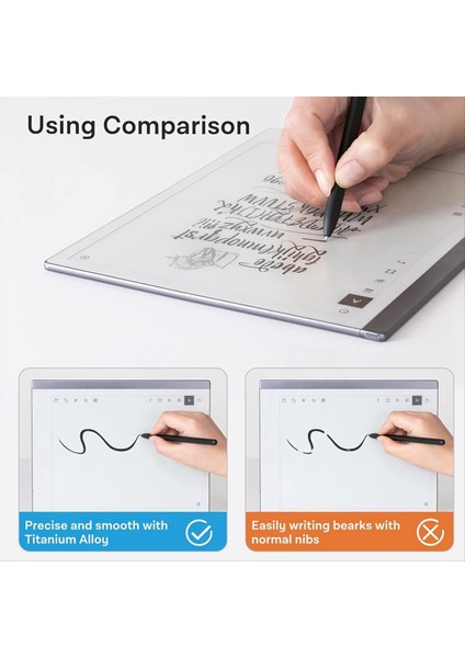 Dikkate Değer 2 Tablet Dayanıklı Titanyum Alaşım Metal Uç/nibs (3 Adet) (Yurt Dışından) fırsatları