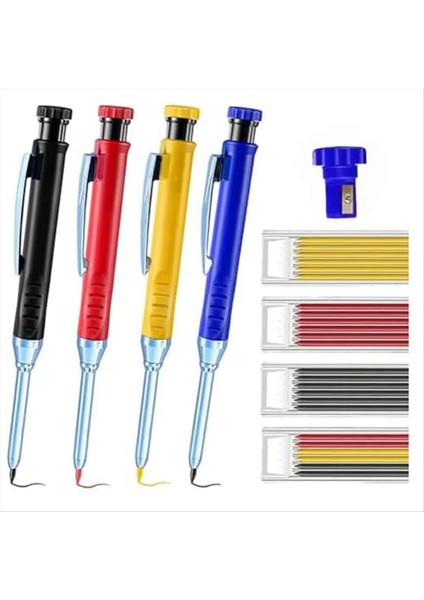 2 8 mm Kurşun ve Dahili Kalemle Kalem Kurşun Kalem Ahşap Fabrika Kırtasiye ile Çok Paketli Katı Marangoz Kalem Seti (Yurt Dışından)