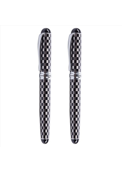 2x Jinhao X750 Satranç Tahtası Çeşmesi Kalem Orta Nib Ofis Iş Yazımı Işaret (Yurt Dışından)