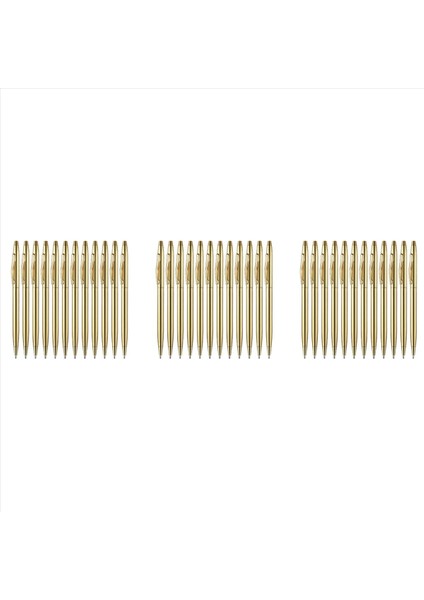 36 Pcs Gold Ince Beyaz Kalemler Siyah Mürekkep 1 mm Orta Nokta Metalik Geri Çekilebilir Kalemler Öğrenciler Ofisi (Yurt Dışından)