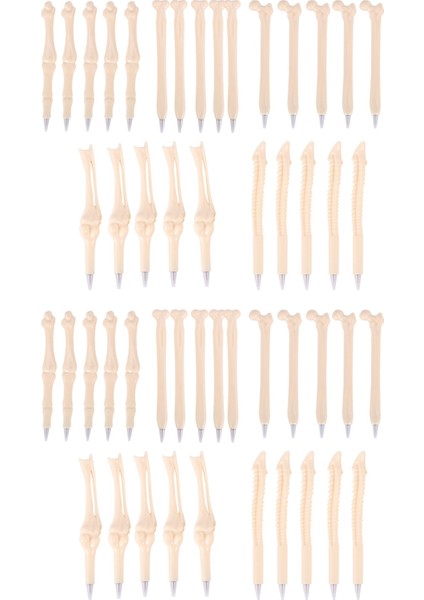 50PCS Sanatçı Doktor Hemşire Okul Ofis Parti Için Siyah Mürekkepli Kemik Tasarımı Tükenmez Kalemler (Yurt Dışından)