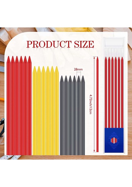 120 Pcs 2 8 mm Katı Marangoz Kalem Set Kurşun Kalem Marangoz Marangoz Işaretçisi Ahşap Işleme Mekanik Kalem (Yurt Dışından) fiyatları