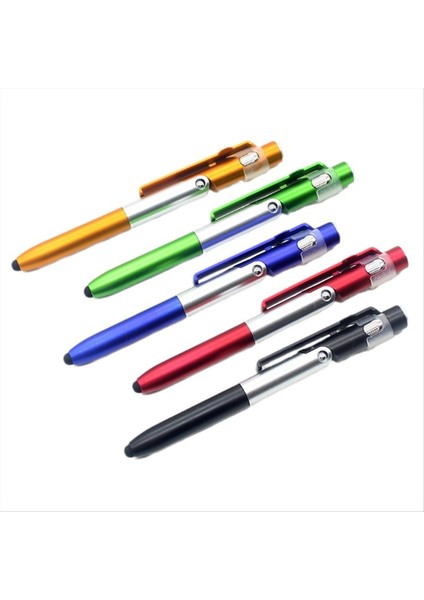 10PCS 4 Arada 1 Çok Fonksiyonlu Tükenme Kalem LED Hafif Kat Telefon Tutucu Gece Okuma Kalem Ofis Okulu Okuma (Yurt Dışından)