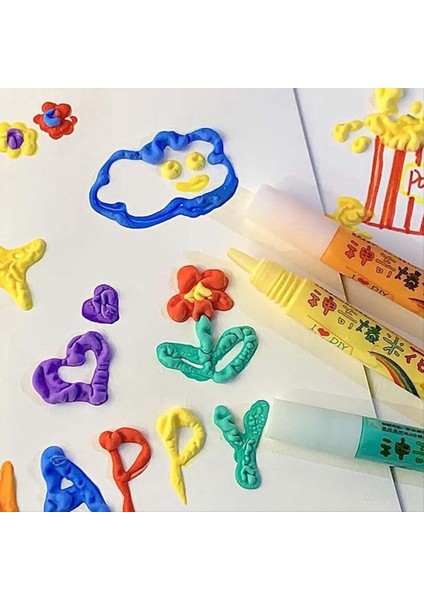 12 Adet Çocuklar Için Sihirli Kabarık Kalemler Sihirli Patlamış Mısır Kalemleri Diy Kabarcık Patlamış Mısır Çizim Kalemleri Patlamış Mısır Renkleri Kalemler (Yurt Dışından) modelleri