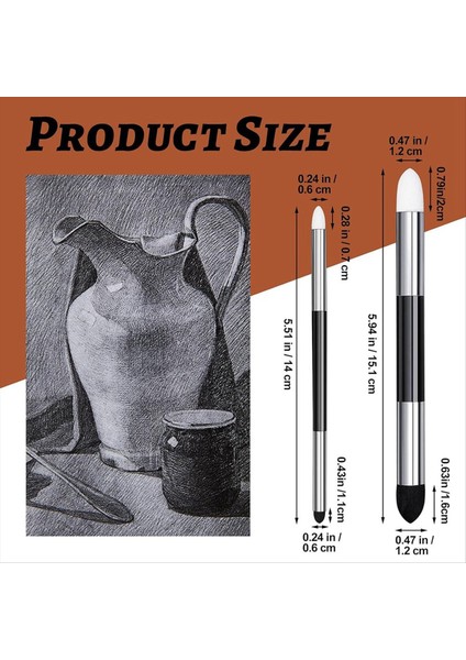 24 Adet Harmanlama Sünger Kalem Çift Başlı Yıkanabilir Sürtünme Sünger Fırça Taslağı Silme Yeniden Kullanılabilir Karıştırma Kütük (Yurt Dışından) modelleri