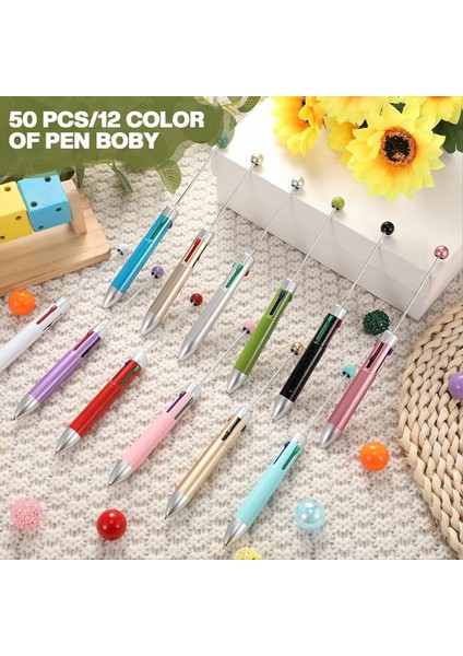 50PC Plastik Boncuklu Kalemler Dökme Çok Renkli Sevimli 1 0mm Boncuklu Kalemler 4-1 Arada Boncuklu Pens Mezuniyet Malzemeleri Yapmak (Yurt Dışından) fiyatları