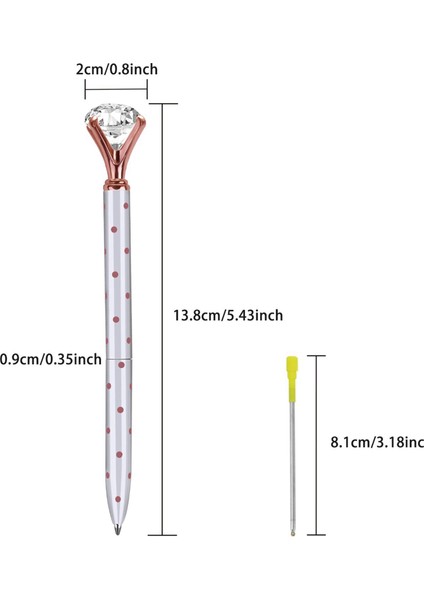 10 Adet Büyük Kristal Elmas Tükenmez Kalem Metal Tükenmez Kalem Ofis Malzemeleri 10 Tükenmez Kalem Doldurma 2 Kadife Torba ile (Yurt Dışından) indirimleri