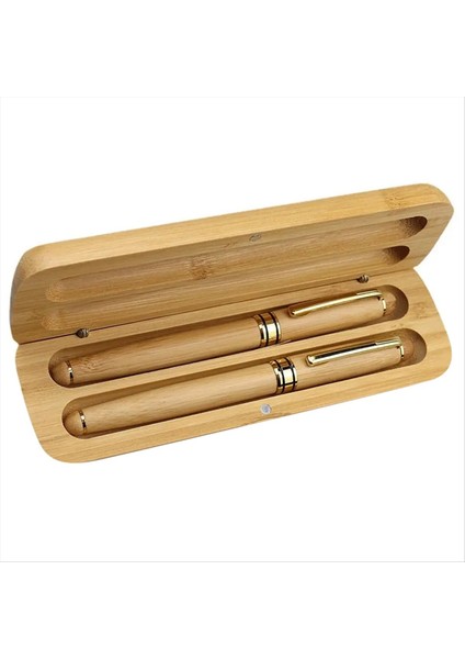 Bambu Ahşap Kırtasiye Öğrencileri Business Office Beyaz Kalemi ve Kutusu Zarif Güzel Kalem Kalem Seti (Yurt Dışından)