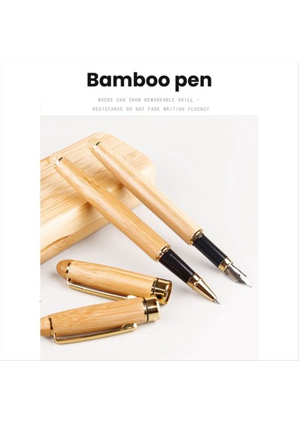 Bambu Ahşap Kırtasiye Öğrencileri Business Office Beyaz Kalemi ve Kutusu Zarif Güzel Kalem Kalem Seti (Yurt Dışından) fırsatları