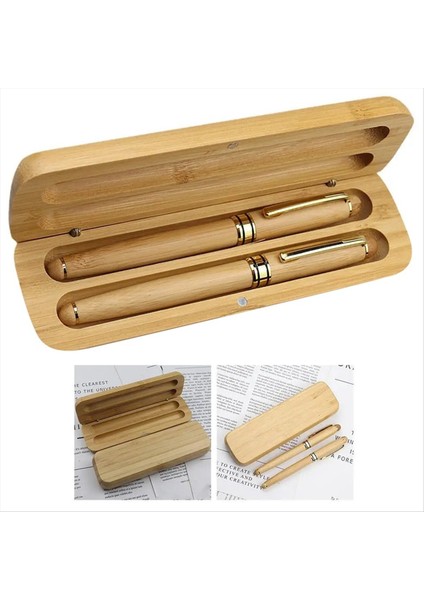 Bambu Ahşap Kırtasiye Öğrencileri Business Office Beyaz Kalemi ve Kutusu Zarif Güzel Kalem Kalem Seti (Yurt Dışından) indirimleri