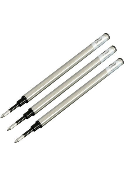 3x Jinhao Orta Nib Vidalı Silindir Top Noktası Kalem Yatmak Siyah Mürekkep (Yurt Dışından)