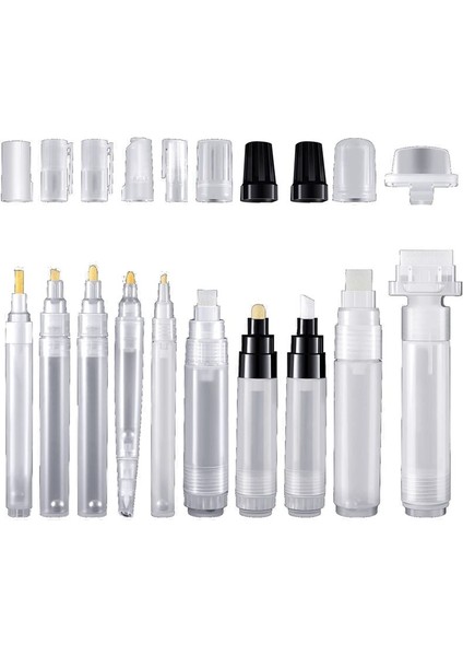 10 Adet Doldurulabilir Boya Kalemleri Boş Kalem Çubuk Işaretleyicileri Yeniden Doldurulabilir Boş Akrilik Boya Işareti Sanat Malzemeleri (Yurt Dışından)