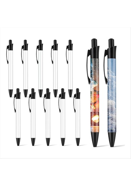 12X Süblimasyon Kalemi Boş Süblimasyon Kaplamalı Kalem Isı Transfer Kalemi Dıy Ofis Okulu Için Isı Büzülme Ambalajı ile Dökme (Yurt Dışından)