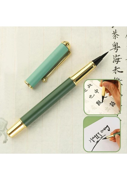 6pcs Morandi Kaligrafi Kalemleri Yeni Başlayanlar Yazmak Için Çin Fırça Kalemleri El Yazma Kalemleri Yumuşak Nib Metal Çubuk Kalem (Yurt Dışından) modelleri