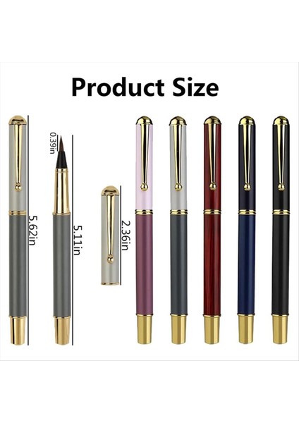 6pcs Morandi Kaligrafi Kalemleri Yeni Başlayanlar Yazmak Için Çin Fırça Kalemleri El Yazma Kalemleri Yumuşak Nib Metal Çubuk Kalem (Yurt Dışından) fırsatları