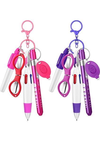 12 Pcs Hemşire Kalem Seti Iki Renk Pembe Mor Hemşireler Için Kalıcı Marker Kalem Işıkları Içerir (Yurt Dışından)