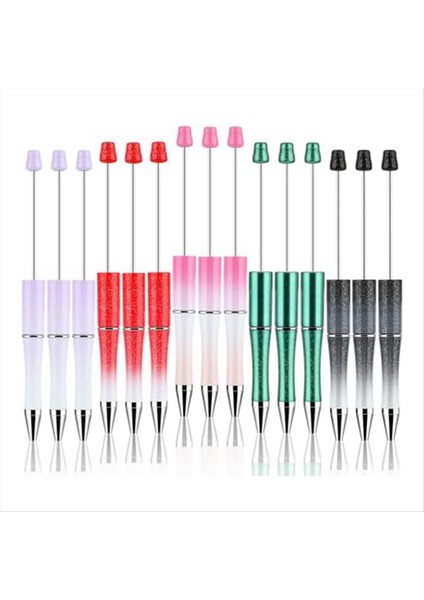 Plastik Boncuklu Kalem Çocuklar Için Uygun Olan Ebeveynler Diy Kalem Okul Ofis Malzemeleri Için Boncuk Boncuklu Kalem (Yurt Dışından)