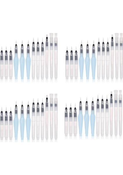 Suluboya Fırça Kalemleri Seti 48 Paket Su Fırçası Kalemleri Doldurulabilir Su Boya Fırçaları Mürekkep ve Su Fırçası Kalemleri Sanat Malzemeleri (Yurt Dışından)