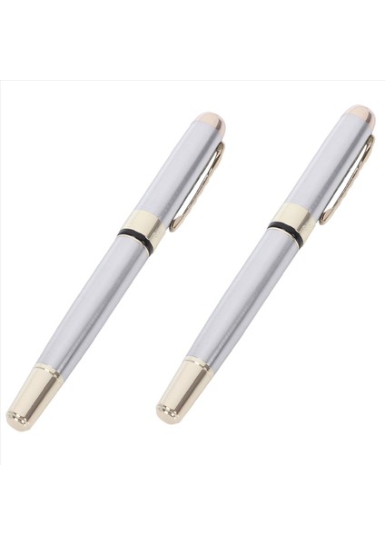 2x Jinhao 250 Buzlu Beyaz Altın Çeşme Kalem M Nib Çeşme Kalem Festivali (Yurt Dışından)