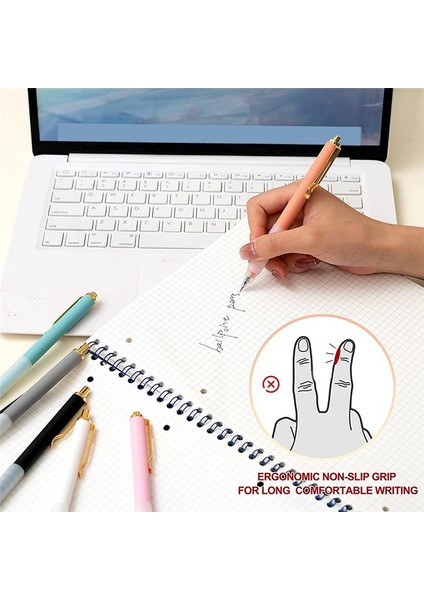 10PCS Beyaz Kalem Orta Iş Kalemi Süper Yumuşak Kavrama Top Kalemi Erkekler Için Kadınlar Geri Çekilebilir Ofis Kalemi (Yurt Dışından) modelleri