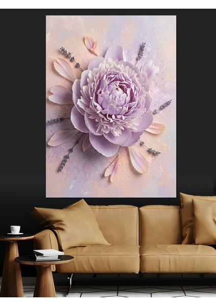 Yakın Çekim Mor Çiçek Dokusu Dekoratif Kanvas - Mdf Ahşap Tablo