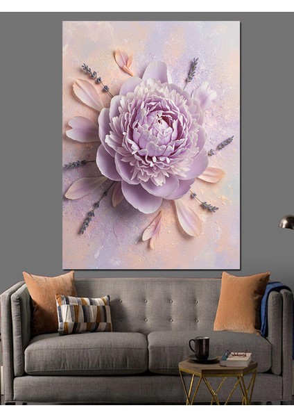 Yakın Çekim Mor Çiçek Dokusu Dekoratif Kanvas - Mdf Ahşap Tablo fiyatları