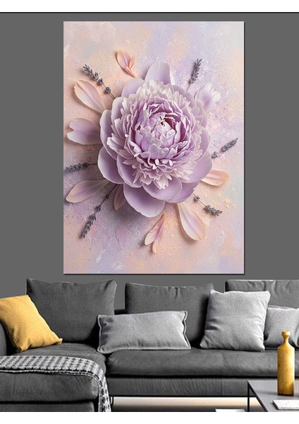 Yakın Çekim Mor Çiçek Dokusu Dekoratif Kanvas - Mdf Ahşap Tablo modelleri
