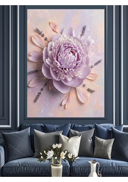 Yakın Çekim Mor Çiçek Dokusu Dekoratif Kanvas - Mdf Ahşap Tablo fırsatları