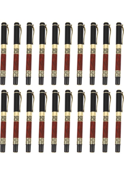 20X Çin Klasik Roller Top Kalemi Zarif Altın Metal Tükenmiş Kalem Ofis Iş Imzası Okul Si (Yurt Dışından)