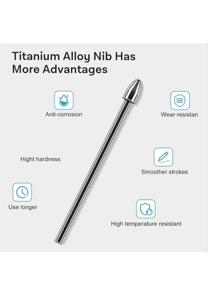 Değerli 2 Tablet Dayanıklı Titanyum Alaşım Metal Uç/nıbs (2 Pc) (Yurt Dışından) fırsatları