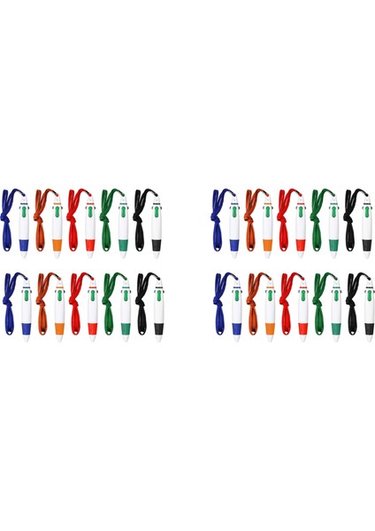 Bir Halat Servis Kaleminde Kordon Boyun Kalemlerinde 30 Adet Geri Çekilebilir Kalemler 4 Renk Mürekkep Beyaz Kalem Okul Için Zincirle (Yurt Dışından)