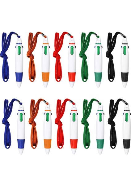 Bir Halat Servis Kaleminde Kordon Boyun Kalemlerinde 30 Adet Geri Çekilebilir Kalemler 4 Renk Mürekkep Beyaz Kalem Okul Için Zincirle (Yurt Dışından) fiyatları