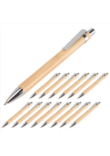 30 Adet Bambu Geri Çekilebilir Beyaz Kalem Siyah Mürekkep 1 mm Ofis Ürünleri Pens Bambu Beyaz Kalem Ahşap Beyaz Kalemler (Yurt Dışından) modelleri