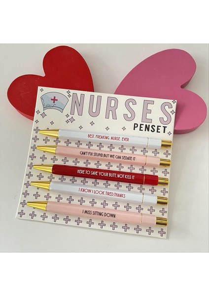 5pcs Hemşireler Ruh Hali Kelime ile Kalem Çok Fonksiyonlu Taşınabilir Komik Hemşireler Seyir Kalem Seti Hemşireler Günlük Kullanım Kalem Yazan Hemşireler (Yurt Dışından) fiyatları