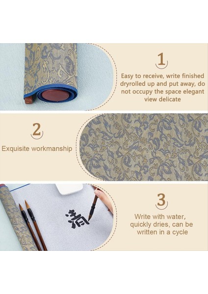Mürekkep Yok Çin Hattı Uygulaması Set Su Yazma Bezi Parşömenleri Yeni Başlayanlar Için Geleneksel Geleneksel Stil 3 (Yurt Dışından) modelleri