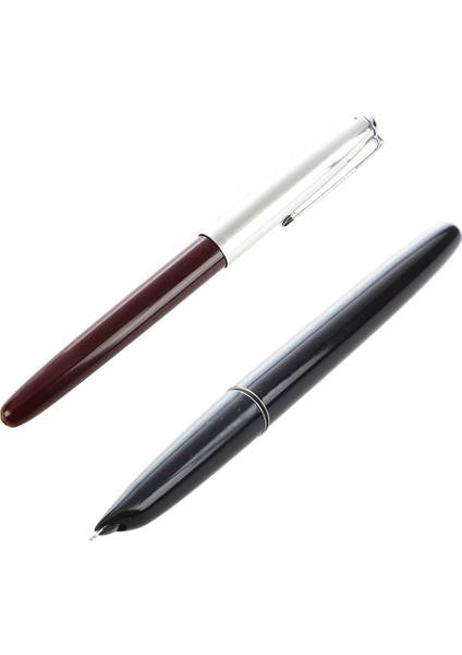 2pcs 616 Çeşme Kalem Kapşonlu Altın Nib Küçük Vintage - Koyu Kırmızı Namlu ve Siyah Namlu (Yurt Dışından) indirimleri