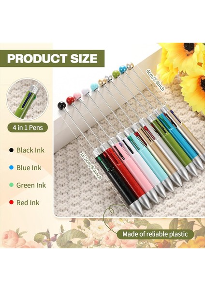 50PC Plastik Boncuklu Kalemler Dökme Çok Renkli Sevimli 1 0mm Boncuklu Kalemler 4-1 Arada Boncuklu Pens Mezuniyet Malzemeleri Yapmak (Yurt Dışından) indirimleri