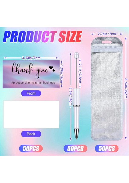 150 Adet Boncuk Kalem Kiti Renkler Plastik Boncuklu Kalemler Toplu Folyo Ofis Okulu Için Teşekkür Kartları (Yurt Dışından) fırsatları