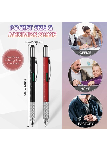 36 Adet 6 Arada Çok Kollu Tükenme Kalemleri Aracı Kalem Kişiselleştirilmiş Kalem Aracı Gadget Kalem Babalar Günü Erkekler Için (Yurt Dışından) modelleri