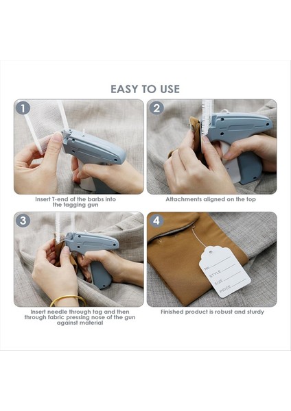 5 Çelik Pim ve 2000 1 Inç Beyaz Barb Bağlantı Elemanları ve 300 Giysi Etiketi Ev Satışı Perakende Mağazası ile Giysi Etiket Tabancası (Yurt Dışından) modelleri