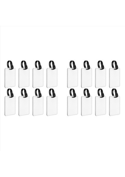 16PCS Süblimasyon Bagaj Etiketleri Isim Etiketi Boş Bavul Etiketleri Isı Transfer Çantası Etiketleri Iş Kimlik Kartı Tutucu (Yurt Dışından)